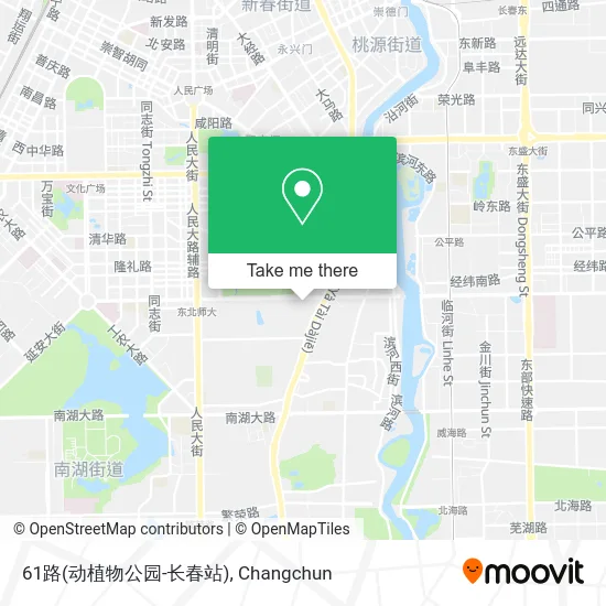 61路(动植物公园-长春站) map