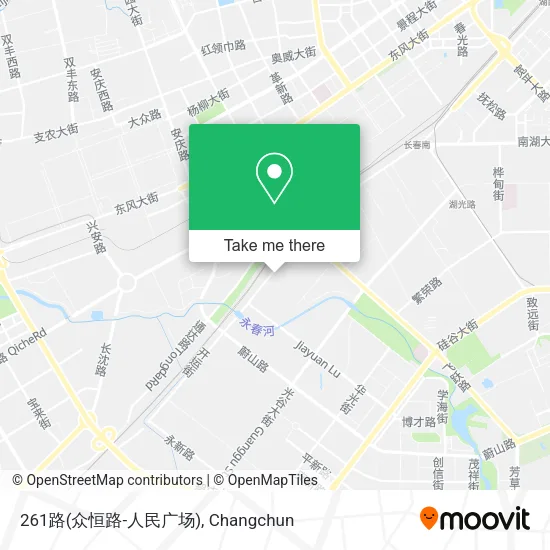 261路(众恒路-人民广场) map