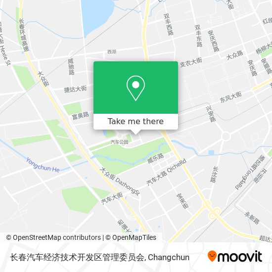 长春汽车经济技术开发区管理委员会 map