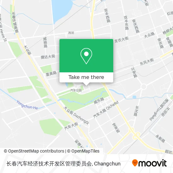 长春汽车经济技术开发区管理委员会 map