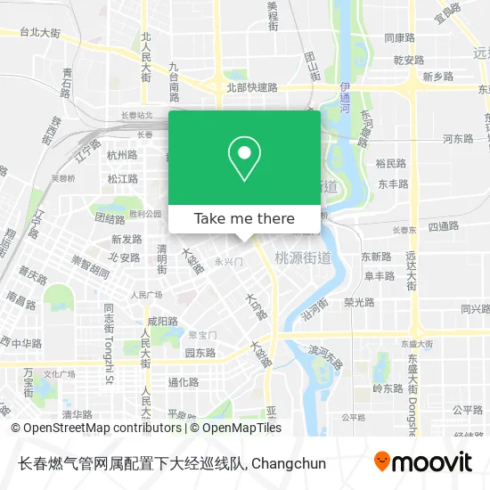 长春燃气管网属配置下大经巡线队 map