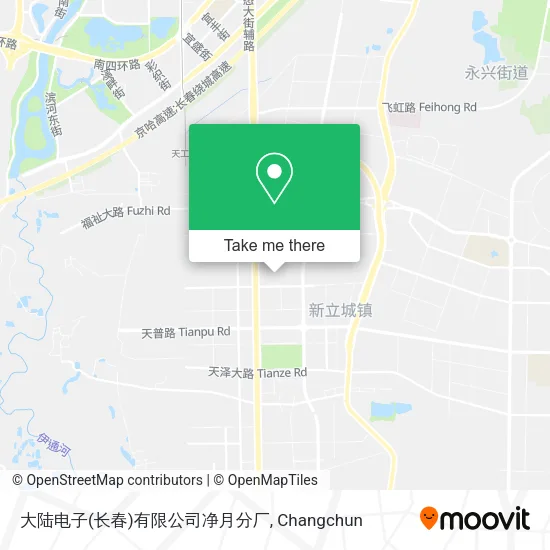 大陆电子(长春)有限公司净月分厂 map