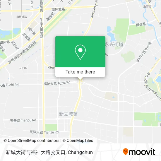 新城大街与福祉大路交叉口 map