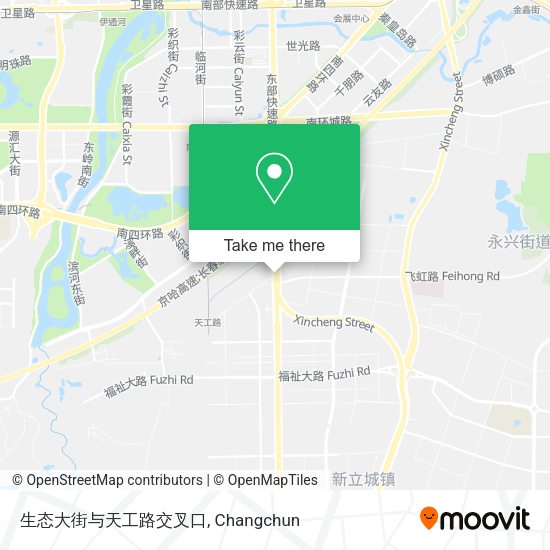 生态大街与天工路交叉口 map