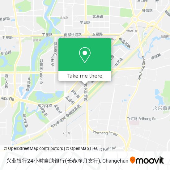 兴业银行24小时自助银行(长春净月支行) map