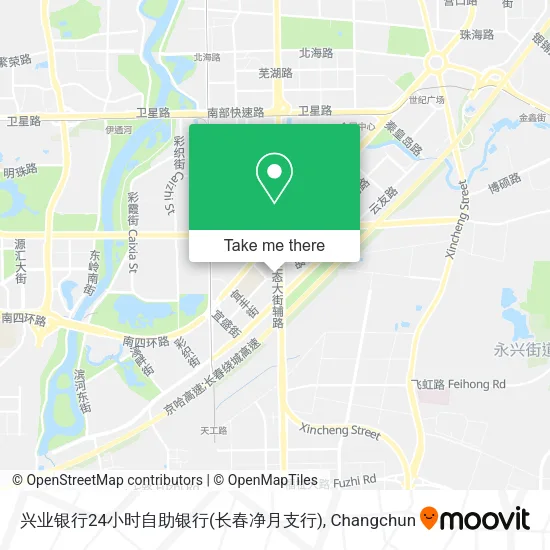 兴业银行24小时自助银行(长春净月支行) map