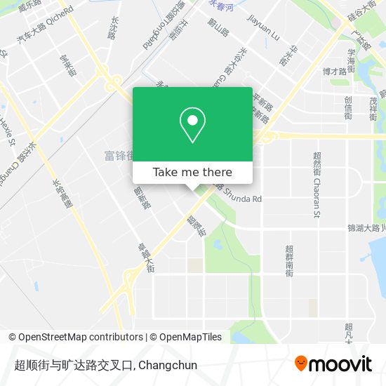 超顺街与旷达路交叉口 map