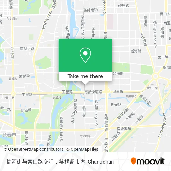 临河街与泰山路交汇，笑桐超市内 map