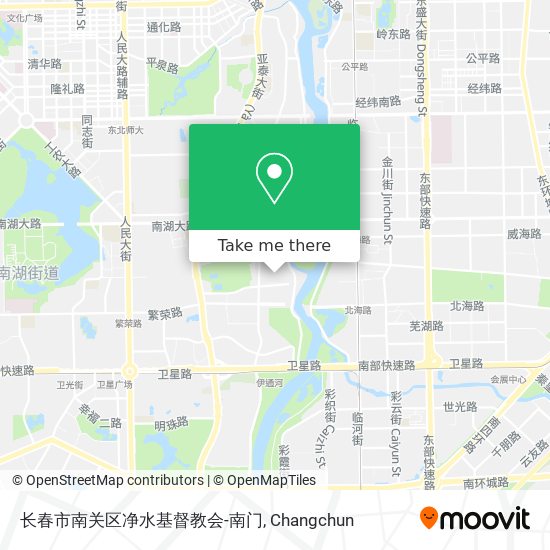 长春市南关区净水基督教会-南门 map