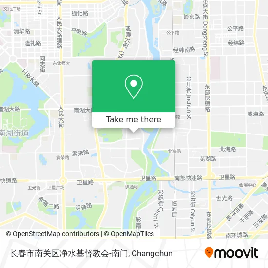 长春市南关区净水基督教会-南门 map