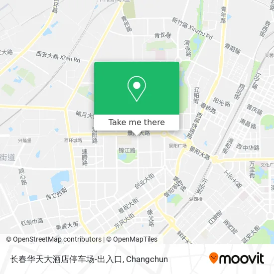 长春华天大酒店停车场-出入口 map
