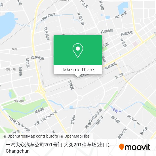 一汽大众汽车公司201号门-大众201停车场(出口) map