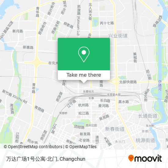 万达广场1号公寓-北门 map
