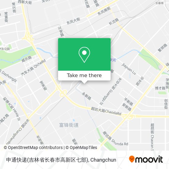 申通快递(吉林省长春市高新区七部) map
