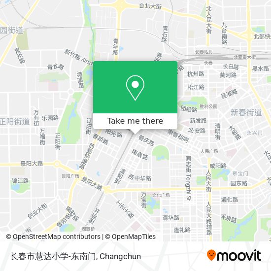 长春市慧达小学-东南门 map