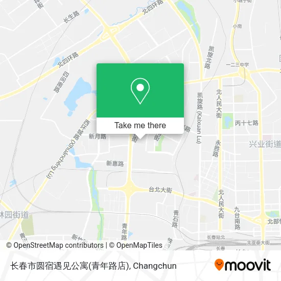 长春市圆宿遇见公寓(青年路店) map