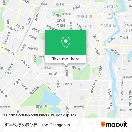 汇丰银行长春分行 Hsbc map