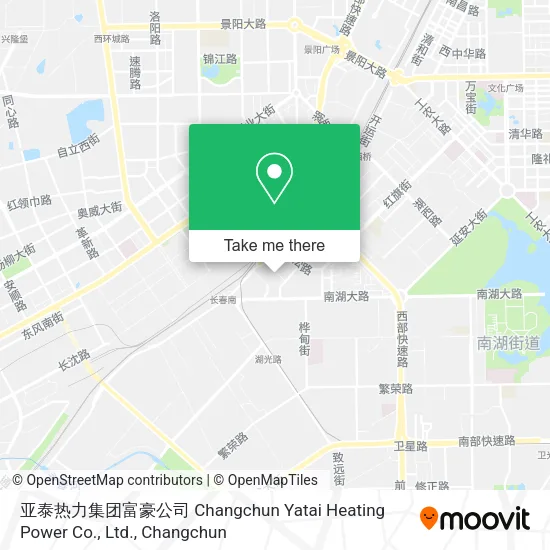 亚泰热力集团富豪公司 Changchun Yatai Heating Power Co., Ltd. map