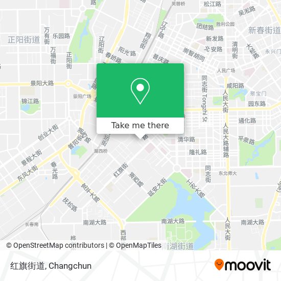 红旗街道 map