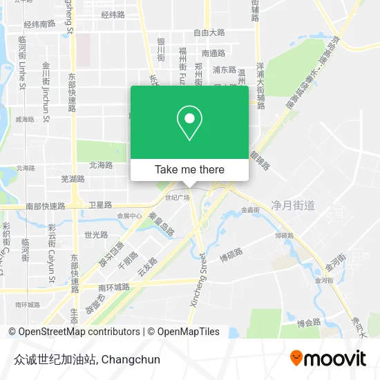 众诚世纪加油站 map