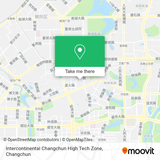 Intercontinental Changchun High Tech Zone map