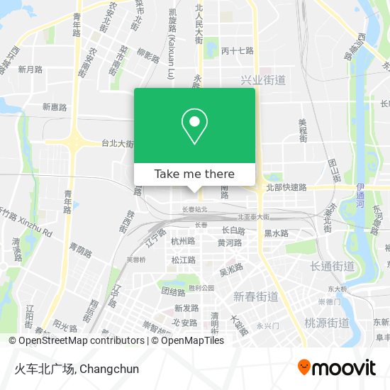 火车北广场 map