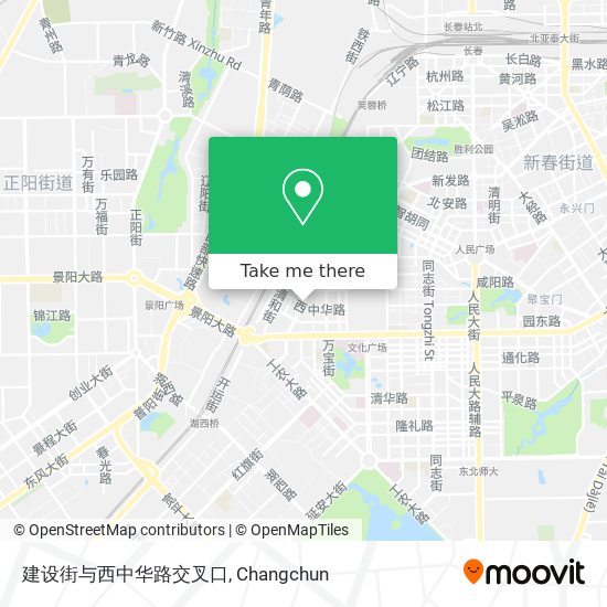 建设街与西中华路交叉口 map