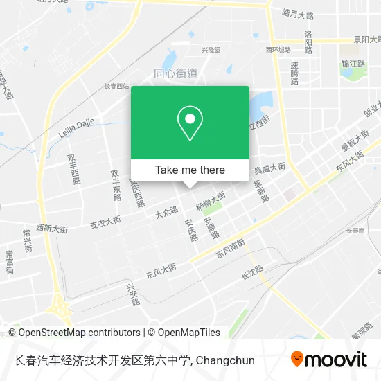 长春汽车经济技术开发区第六中学 map
