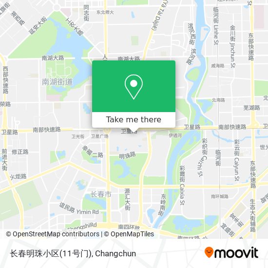 长春明珠小区(11号门) map