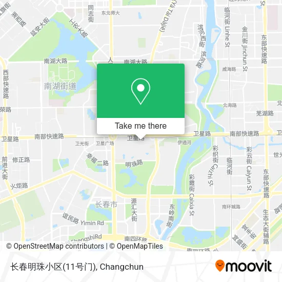 长春明珠小区(11号门) map