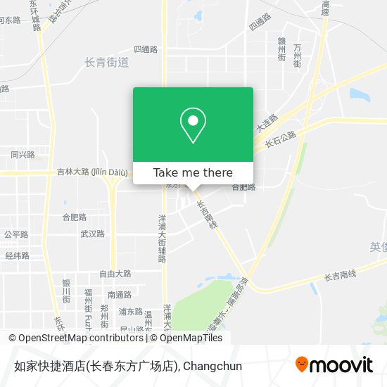 如家快捷酒店(长春东方广场店) map