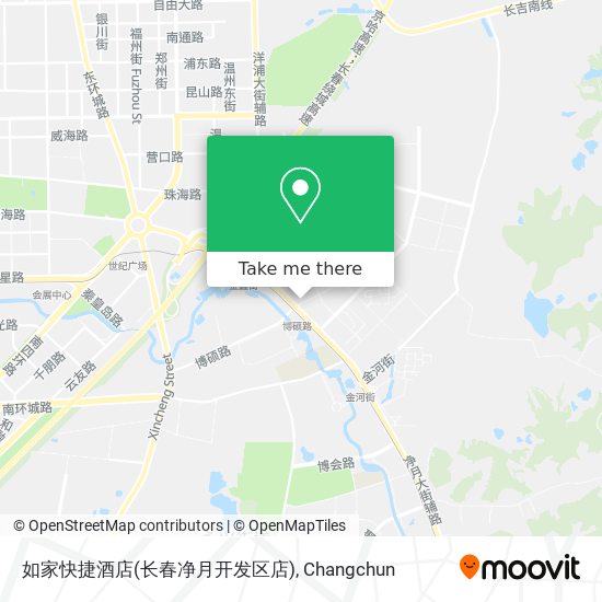 如家快捷酒店(长春净月开发区店) map