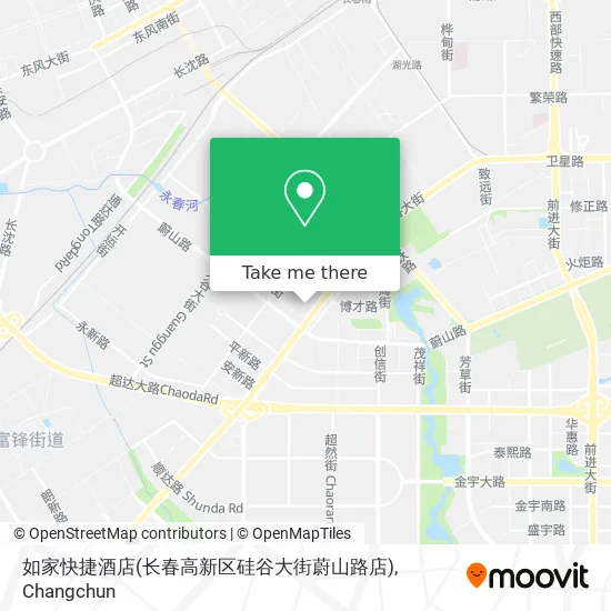 如家快捷酒店(长春高新区硅谷大街蔚山路店) map