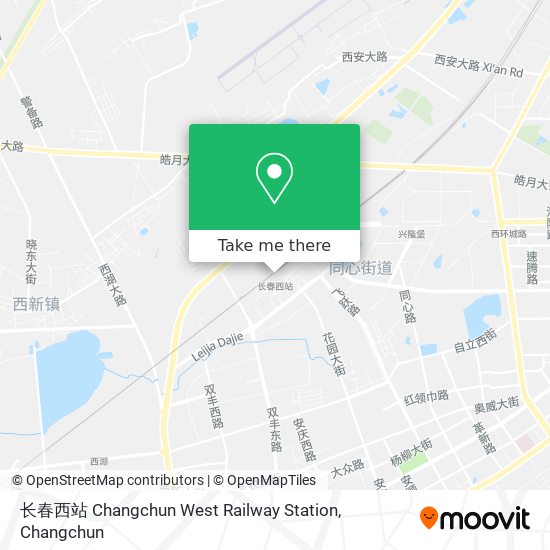 长春西站 Changchun West Railway Station map