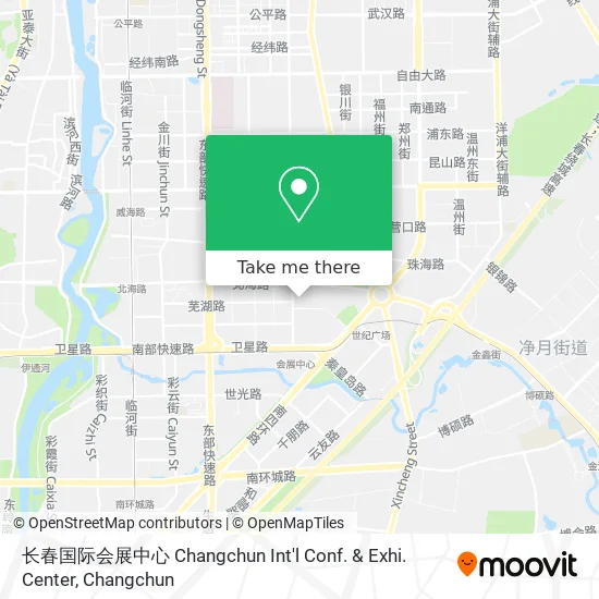 长春国际会展中心 Changchun Int'l Conf. & Exhi. Center map