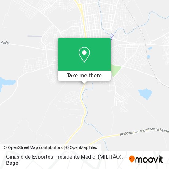 Mapa Ginásio de Esportes Presidente Medici (MILITÃO)