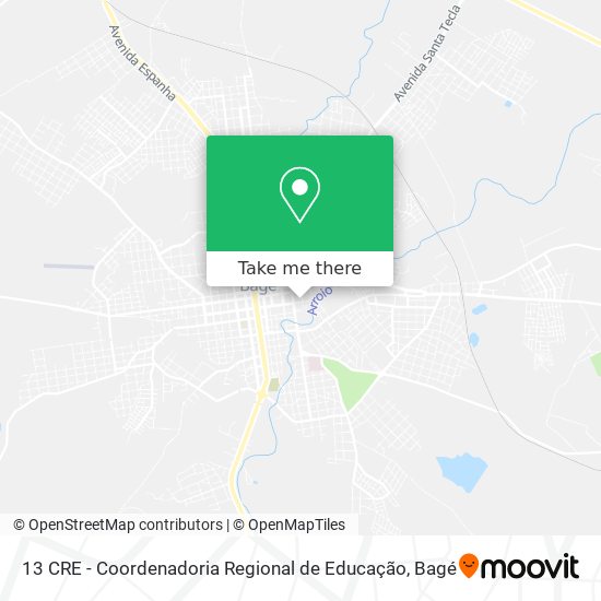 13 CRE - Coordenadoria Regional de Educação map