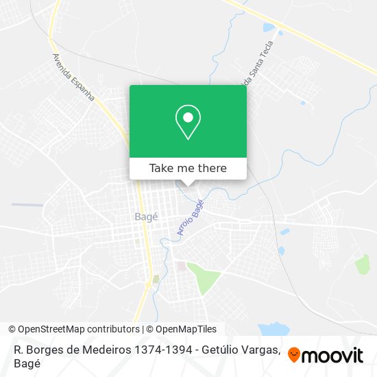 R. Borges de Medeiros 1374-1394 - Getúlio Vargas map