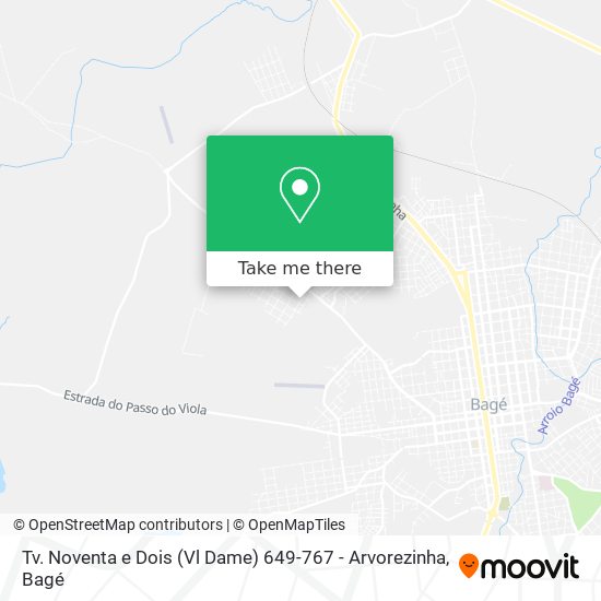 Tv. Noventa e Dois (Vl Dame) 649-767 - Arvorezinha map