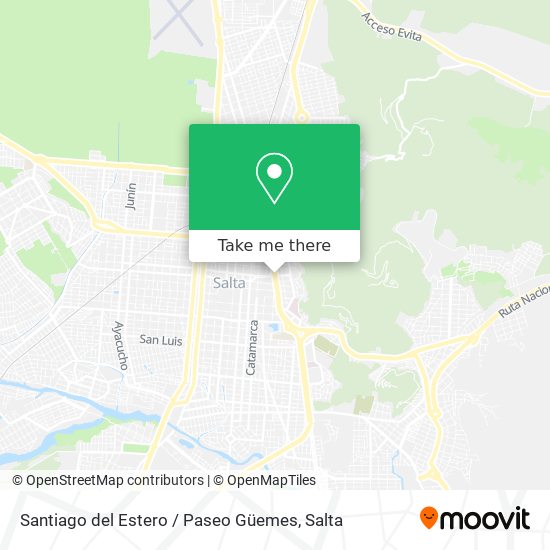 Mapa de Santiago del Estero / Paseo Güemes