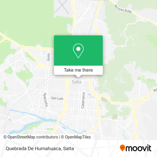 Quebrada De Humahuaca map