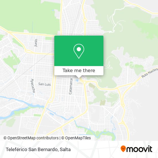 Teleférico San Bernardo map