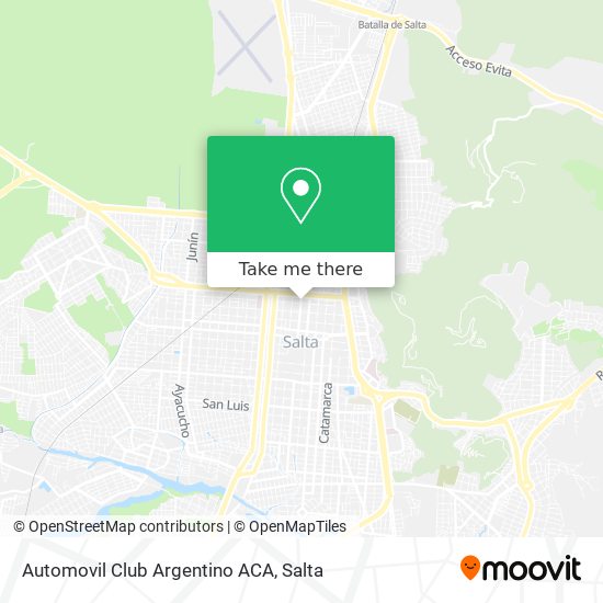 Automovil Club Argentino ACA map