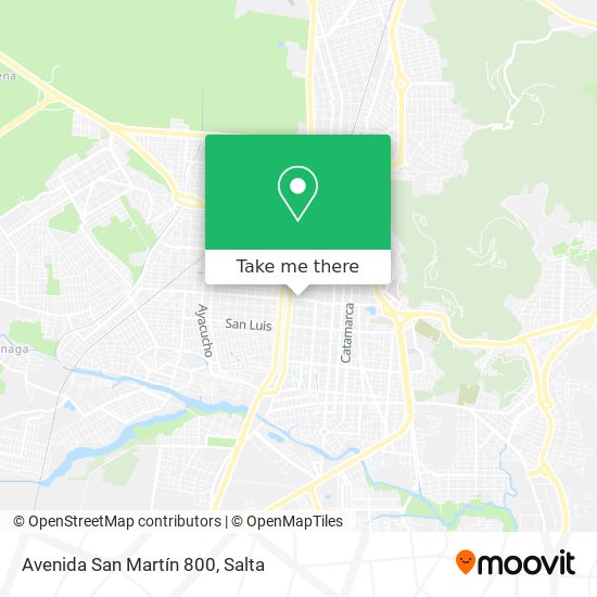 Mapa de Avenida San Martín 800