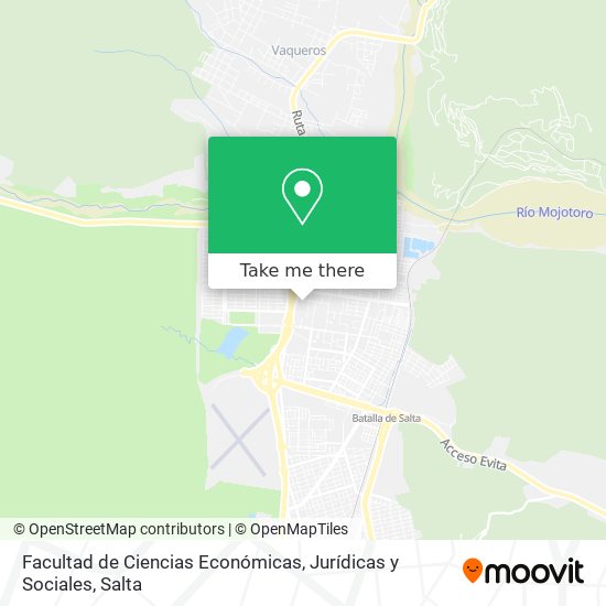 Mapa de Facultad de Ciencias Económicas, Jurídicas y Sociales