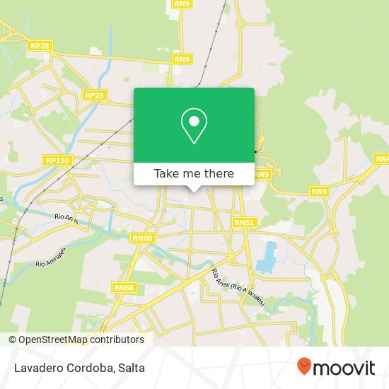 Lavadero Cordoba map