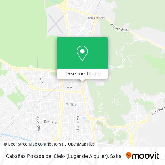 Mapa de Cabañas Posada del Cielo (Lugar de Alquiler)