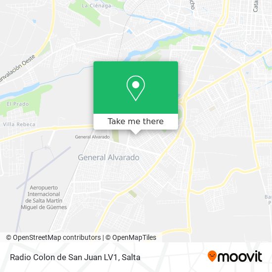 Radio Colon de San Juan LV1 map