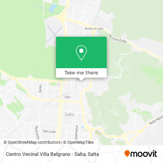 Centro Vecinal Villa Belgrano - Salta map