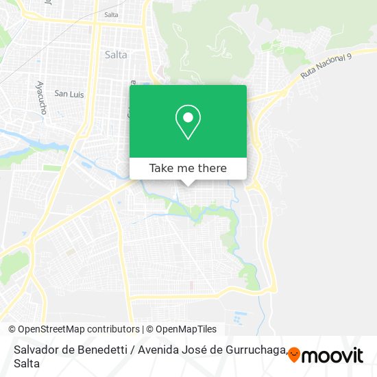 Mapa de Salvador de Benedetti / Avenida José de Gurruchaga